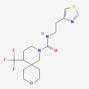 N-[2-(1,3-thiazol-4-yl)ethyl]-5-(trifluoromethyl)-9-oxa-2-azaspiro[5.5]undecane-2-carboxamide