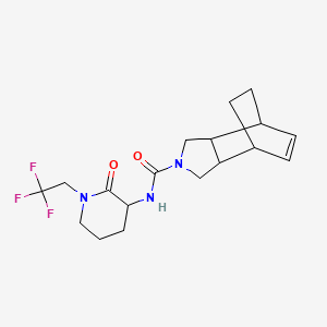 N-[2-oxo-1-(2,2,2-trifluoroethyl)piperidin-3-yl]-4-azatricyclo[5.2.2.02,6]undec-8-ene-4-carboxamide