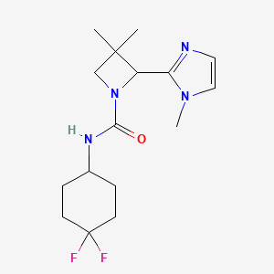 N-(4,4-difluorocyclohexyl)-3,3-dimethyl-2-(1-methylimidazol-2-yl)azetidine-1-carboxamide