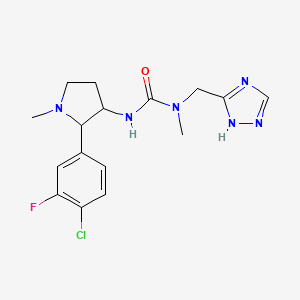 3-[2-(4-chloro-3-fluorophenyl)-1-methylpyrrolidin-3-yl]-1-methyl-1-(1H-1,2,4-triazol-5-ylmethyl)urea