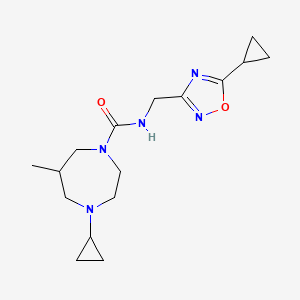 4-cyclopropyl-N-[(5-cyclopropyl-1,2,4-oxadiazol-3-yl)methyl]-6-methyl-1,4-diazepane-1-carboxamide