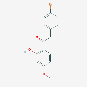 molecular formula C15H13BrO3 B068002 2-(4-Bromophenyl)-1-(2-hydroxy-4-methoxyphenyl)ethanone CAS No. 170014-23-0