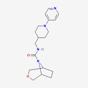 N-[(1-pyridin-4-ylpiperidin-4-yl)methyl]-3-oxa-8-azabicyclo[3.2.1]octane-8-carboxamide