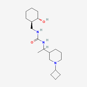 1-[1-(1-cyclobutylpiperidin-3-yl)ethyl]-3-[[(1R,2S)-2-hydroxycyclohexyl]methyl]urea