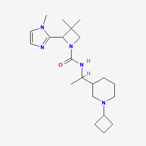 N-[1-(1-cyclobutylpiperidin-3-yl)ethyl]-3,3-dimethyl-2-(1-methylimidazol-2-yl)azetidine-1-carboxamide