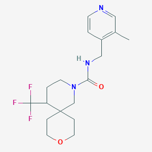 N-[(3-methylpyridin-4-yl)methyl]-5-(trifluoromethyl)-9-oxa-2-azaspiro[5.5]undecane-2-carboxamide