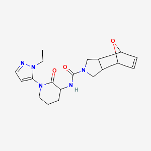 N-[1-(2-ethylpyrazol-3-yl)-2-oxopiperidin-3-yl]-1,3,3a,4,7,7a-hexahydro-4,7-epoxyisoindole-2-carboxamide