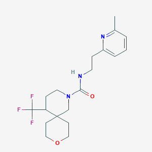 N-[2-(6-methylpyridin-2-yl)ethyl]-5-(trifluoromethyl)-9-oxa-2-azaspiro[5.5]undecane-2-carboxamide