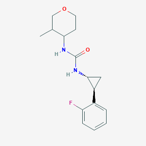 1-[(1R,2S)-2-(2-fluorophenyl)cyclopropyl]-3-(3-methyloxan-4-yl)urea