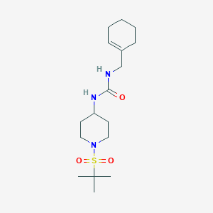 1-(1-Tert-butylsulfonylpiperidin-4-yl)-3-(cyclohexen-1-ylmethyl)urea