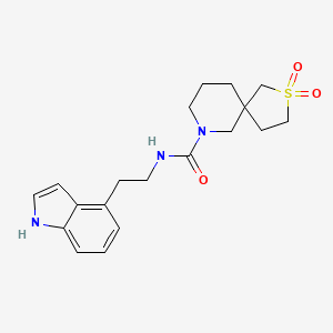 N-[2-(1H-indol-4-yl)ethyl]-2,2-dioxo-2lambda6-thia-9-azaspiro[4.5]decane-9-carboxamide