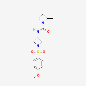 N-[1-(4-methoxyphenyl)sulfonylazetidin-3-yl]-2,3-dimethylazetidine-1-carboxamide