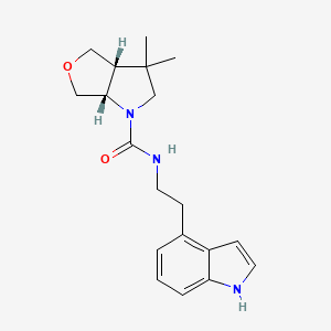 (3aR,6aS)-N-[2-(1H-indol-4-yl)ethyl]-3,3-dimethyl-3a,4,6,6a-tetrahydro-2H-furo[3,4-b]pyrrole-1-carboxamide