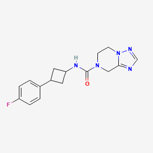 N-[3-(4-fluorophenyl)cyclobutyl]-6,8-dihydro-5H-[1,2,4]triazolo[1,5-a]pyrazine-7-carboxamide