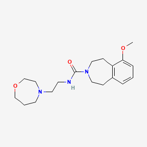 6-methoxy-N-[2-(1,4-oxazepan-4-yl)ethyl]-1,2,4,5-tetrahydro-3-benzazepine-3-carboxamide