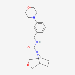 N-[(3-morpholin-4-ylphenyl)methyl]-3-oxa-8-azabicyclo[3.2.1]octane-8-carboxamide