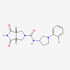 (3aS,6aR)-N-[1-(2-fluorophenyl)pyrrolidin-3-yl]-1,3-dioxo-3a,4,6,6a-tetrahydropyrrolo[3,4-c]pyrrole-5-carboxamide