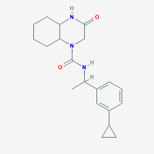 N-[1-(3-cyclopropylphenyl)ethyl]-3-oxo-2,4,4a,5,6,7,8,8a-octahydroquinoxaline-1-carboxamide