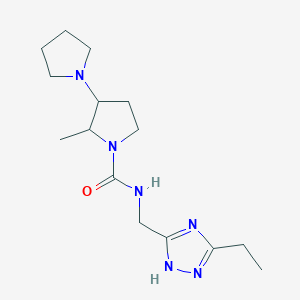 N-[(3-ethyl-1H-1,2,4-triazol-5-yl)methyl]-2-methyl-3-pyrrolidin-1-ylpyrrolidine-1-carboxamide