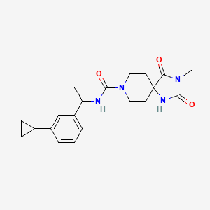 N-[1-(3-cyclopropylphenyl)ethyl]-3-methyl-2,4-dioxo-1,3,8-triazaspiro[4.5]decane-8-carboxamide