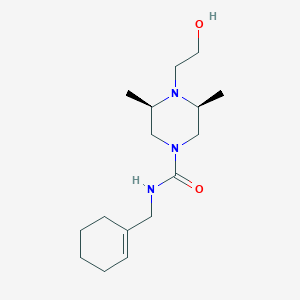 (3S,5R)-N-(cyclohexen-1-ylmethyl)-4-(2-hydroxyethyl)-3,5-dimethylpiperazine-1-carboxamide