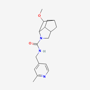 2-methoxy-N-[(2-methylpyridin-4-yl)methyl]-4-azatricyclo[4.2.1.03,7]nonane-4-carboxamide