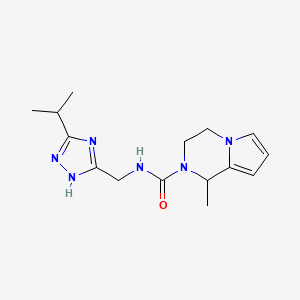 1-methyl-N-[(3-propan-2-yl-1H-1,2,4-triazol-5-yl)methyl]-3,4-dihydro-1H-pyrrolo[1,2-a]pyrazine-2-carboxamide