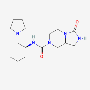 N-[(2S)-4-methyl-1-pyrrolidin-1-ylpentan-2-yl]-3-oxo-1,2,5,6,8,8a-hexahydroimidazo[1,5-a]pyrazine-7-carboxamide