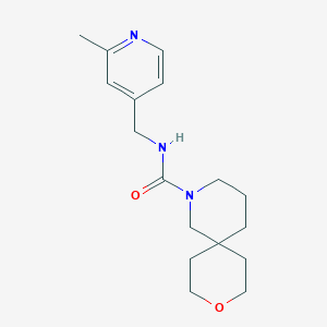 N-[(2-methylpyridin-4-yl)methyl]-9-oxa-2-azaspiro[5.5]undecane-2-carboxamide