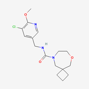 N-[(5-chloro-6-methoxypyridin-3-yl)methyl]-6-oxa-9-azaspiro[3.6]decane-9-carboxamide