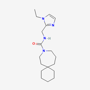 N-[(1-ethylimidazol-2-yl)methyl]-9-azaspiro[5.6]dodecane-9-carboxamide