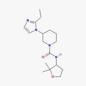 N-(2,2-dimethyloxolan-3-yl)-3-(2-ethylimidazol-1-yl)piperidine-1-carboxamide