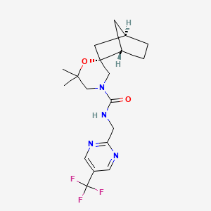 (1S,2R,4R)-6',6'-dimethyl-N-[[5-(trifluoromethyl)pyrimidin-2-yl]methyl]spiro[bicyclo[2.2.1]heptane-2,2'-morpholine]-4'-carboxamide