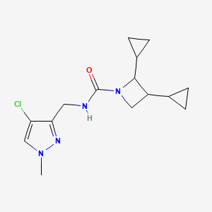 N-[(4-chloro-1-methylpyrazol-3-yl)methyl]-2,3-dicyclopropylazetidine-1-carboxamide