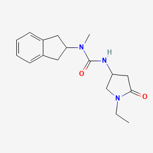 1-(2,3-dihydro-1H-inden-2-yl)-3-(1-ethyl-5-oxopyrrolidin-3-yl)-1-methylurea