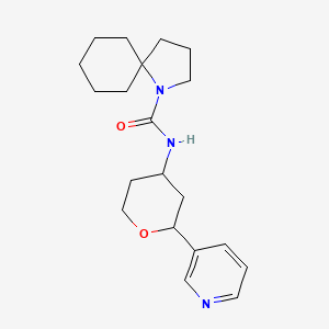 N-(2-pyridin-3-yloxan-4-yl)-1-azaspiro[4.5]decane-1-carboxamide