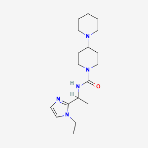 N-[1-(1-ethylimidazol-2-yl)ethyl]-4-piperidin-1-ylpiperidine-1-carboxamide