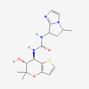 1-[(6R,7R)-6-hydroxy-5,5-dimethyl-6,7-dihydrothieno[3,2-b]pyran-7-yl]-3-(5-methyl-6,7-dihydro-5H-pyrrolo[1,2-a]imidazol-7-yl)urea