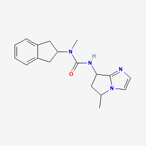 1-(2,3-dihydro-1H-inden-2-yl)-1-methyl-3-(5-methyl-6,7-dihydro-5H-pyrrolo[1,2-a]imidazol-7-yl)urea