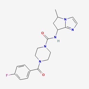 4-(4-fluorobenzoyl)-N-(5-methyl-6,7-dihydro-5H-pyrrolo[1,2-a]imidazol-7-yl)piperazine-1-carboxamide