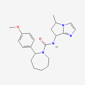 2-(4-methoxyphenyl)-N-(5-methyl-6,7-dihydro-5H-pyrrolo[1,2-a]imidazol-7-yl)azepane-1-carboxamide