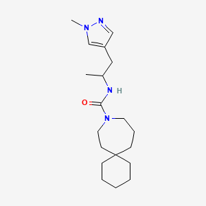 N-[1-(1-methylpyrazol-4-yl)propan-2-yl]-9-azaspiro[5.6]dodecane-9-carboxamide