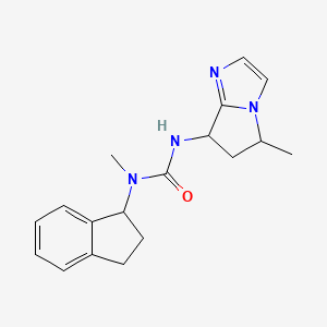 1-(2,3-dihydro-1H-inden-1-yl)-1-methyl-3-(5-methyl-6,7-dihydro-5H-pyrrolo[1,2-a]imidazol-7-yl)urea