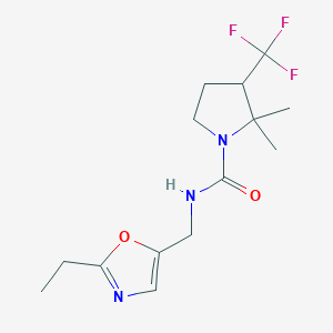 N-[(2-ethyl-1,3-oxazol-5-yl)methyl]-2,2-dimethyl-3-(trifluoromethyl)pyrrolidine-1-carboxamide