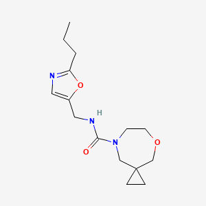 N-[(2-propyl-1,3-oxazol-5-yl)methyl]-5-oxa-8-azaspiro[2.6]nonane-8-carboxamide