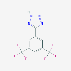 molecular formula C9H4F6N4 B068006 5-[3,5-bis(trifluoromethyl)phenyl]-2H-tetrazole CAS No. 175205-09-1