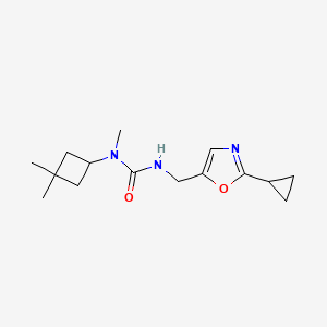 3-[(2-Cyclopropyl-1,3-oxazol-5-yl)methyl]-1-(3,3-dimethylcyclobutyl)-1-methylurea