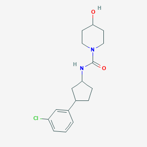 N-[3-(3-chlorophenyl)cyclopentyl]-4-hydroxypiperidine-1-carboxamide