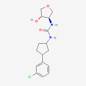 1-[3-(3-chlorophenyl)cyclopentyl]-3-[(3R,4S)-4-hydroxyoxolan-3-yl]urea