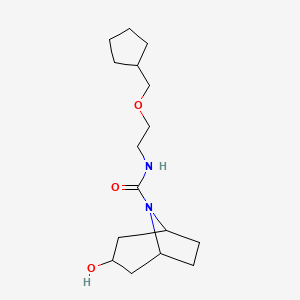 N-[2-(cyclopentylmethoxy)ethyl]-3-hydroxy-8-azabicyclo[3.2.1]octane-8-carboxamide